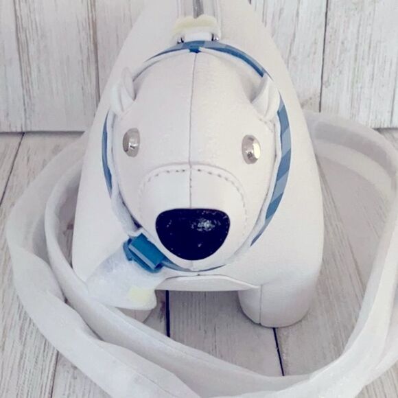 KATE SPADE NWT ARTIC FRIENDS POLAR BEAR CROSSBODY BAG CLUTCH LEATHER - Picture 6 of 11